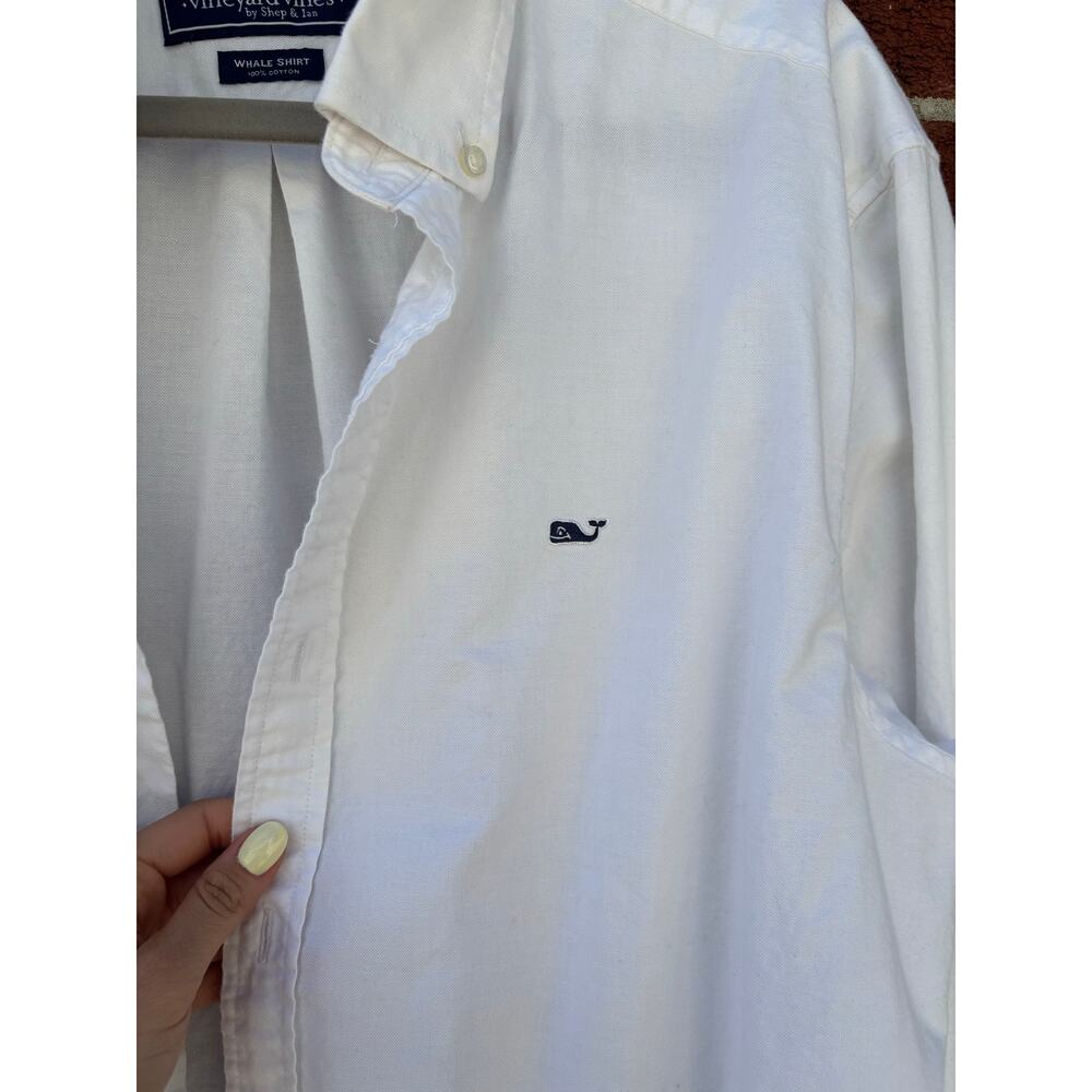 Vineyard Vines Whale Shirt White Oxford Button Down Men’s XL Cotton Classic - Picture 4 of 7